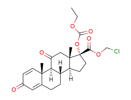(8S,9S,10R,13S,14S,17R)-17-Ethoxycarbonyloxy-10,13-dimethyl-3,11-dioxo-6,7,8,9,10,11,12,13,14,15,16,17-dodecahydro-3H-cyclopenta[a]phenanthrene-17-carboxylic acid chloromethyl ester