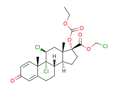 (8S,9R,10S,11S,13S,14S,17R)-9,11-Dichloro-17-ethoxycarbonyloxy-10,13-dimethyl-3-oxo-6,7,8,9,10,11,12,13,14,15,16,17-dodecahydro-3H-cyclopenta[a]phenanthrene-17-carboxylic acid chloromethyl ester