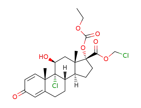 (8S,9R,10S,11S,13S,14S,17R)-9-Chloro-17-ethoxycarbonyloxy-11-hydroxy-10,13-dimethyl-3-oxo-6,7,8,9,10,11,12,13,14,15,16,17-dodecahydro-3H-cyclopenta[a]phenanthrene-17-carboxylic acid chloromethyl ester