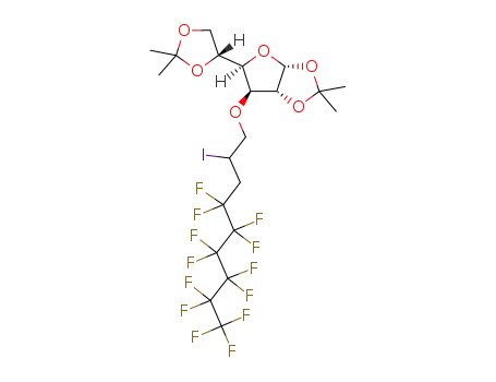 (3aR,5R,6S,6aR)-5-((R)-2,2-Dimethyl-[1,3]dioxolan-4-yl)-2,2-dimethyl-6-(4,4,5,5,6,6,7,7,8,8,9,9,9-tridecafluoro-2-iodo-nonyloxy)-tetrahydro-furo[2,3-d][1,3]dioxole