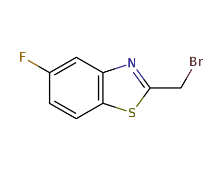 Molecular Structure of 143163-70-6 (2-(BROMOMETHYL)-5-FLUOROBENZOTHIAZOLE)