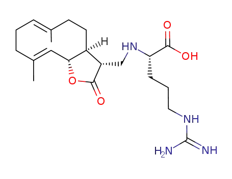 (S)-2-[((6E,10E)-(3R,3aS,11aS)-6,10-Dimethyl-2-oxo-2,3,3a,4,5,8,9,11a-octahydro-cyclodeca[b]furan-3-ylmethyl)-amino]-5-guanidino-pentanoic acid