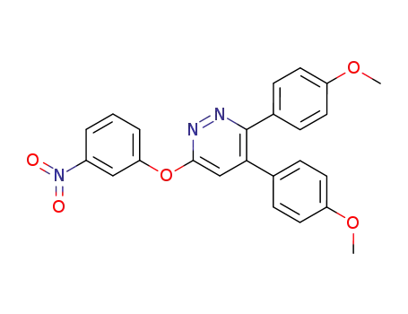 3,4-bis(4-methoxyphenyl)-6-(3-nitrophenoxy)pyridazine