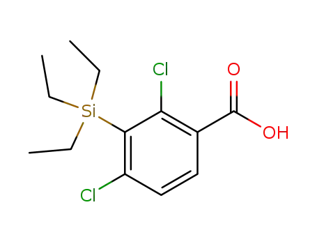 Molecular Structure of 650598-47-3 (Benzoic acid, 2,4-dichloro-3-(triethylsilyl)-)
