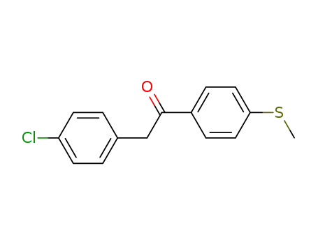 Molecular Structure of 225668-35-9 (Ethanone, 2-(4-chlorophenyl)-1-[4-(methylthio)phenyl]-)