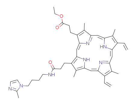 3,18-divinyl-8-(3-ethoxycarbonyl)ethyl-12-(4-(N-(2-methylimidazolyl))butylamido)ethyl-2,7,13,17-tetramethylporphyrin