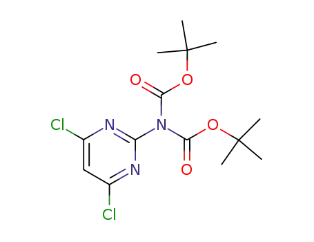 Molecular Structure of 847675-82-5 (2-bis(tert-butoxycarbonyl)amino-4,6-dichloropyrimidine)