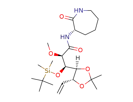 (2R,3R)-3-(tert-Butyl-dimethyl-silanyloxy)-3-((4S,5R)-2,2-dimethyl-5-vinyl-[1,3]dioxolan-4-yl)-2-methoxy-N-((S)-2-oxo-azepan-3-yl)-propionamide