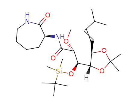 (2R,3R)-3-(tert-Butyl-dimethyl-silanyloxy)-3-[(4S,5R)-2,2-dimethyl-5-((E)-3-methyl-but-1-enyl)-[1,3]dioxolan-4-yl]-2-methoxy-N-((S)-2-oxo-azepan-3-yl)-propionamide