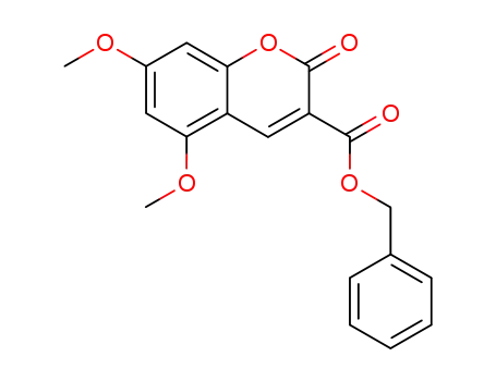 Molecular Structure of 856438-71-6 (2H-1-Benzopyran-3-carboxylic acid, 5,7-dimethoxy-2-oxo-,
phenylmethyl ester)