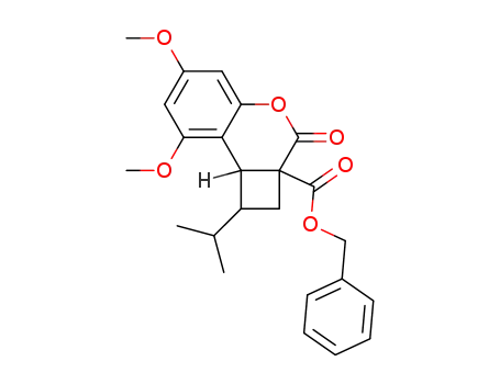 benzyl 1,8b-dihydro-6,8-dimethoxy-1-(1-methylethyl)-3-oxo-2H-benzo[b]cyclobuta[d]pyran-2a(3H)-carboxylate