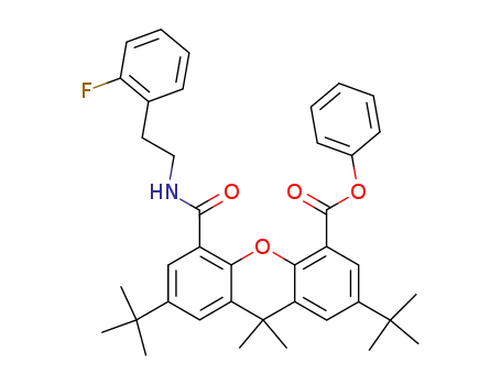 2,7-di-tert-butyl-5-[(2-fluorophenyl)ethylcarbamoyl]-9,9-dimethyl-9H-xanthene-4-carboxylic acid phenyl ester