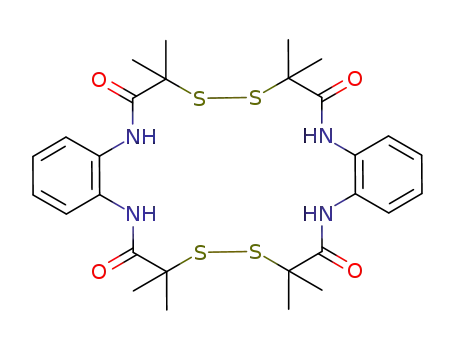 7,7,10,10,19,19,22,22-octamethyl-5,12,17,24-tetrahydro-8,9,20,21-tetrathia-5,12,17,24-tetraaza-dibenzo[a,k]cycloeicosene-6,11,18,23-tetraone