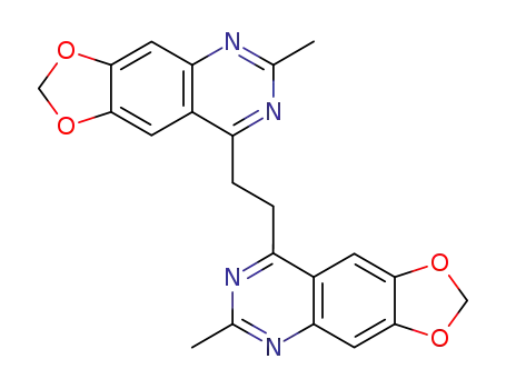 Molecular Structure of 66117-79-1 (1,3-Dioxolo[4,5-g]quinazoline, 8,8'-(1,2-ethanediyl)bis[6-methyl-)