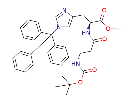2-(3-tert-butoxycarbonylaminopropionylamino)-3-(1-trityl-1H-imidazol-4-yl)propionic acid methyl ester