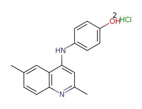 4-(2,6-dimethylquinolin-4-ylamino)phenol dihydrochloride
