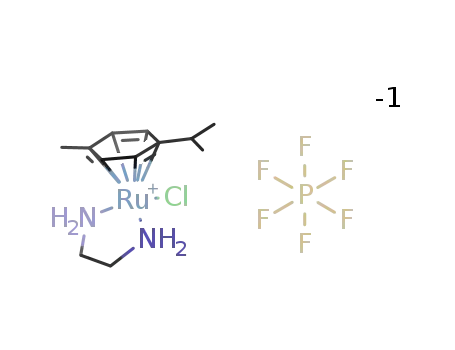 [(η6-p-cymene)RuCl(H2NCH2CH2NH2-N,N)]PF6