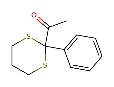 Molecular Structure of 36106-45-3 (Ethanone, 1-(2-phenyl-1,3-dithian-2-yl)-)