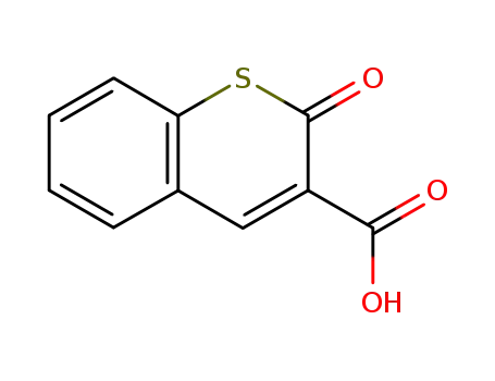 Molecular Structure of 66253-08-5 (2H-1-Benzothiopyran-3-carboxylic acid, 2-oxo-)