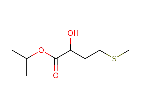 Molecular Structure of 57296-04-5 (Butanoic acid, 2-hydroxy-4-(methylthio)-, 1-methylethyl ester)