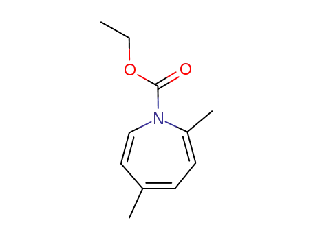 Molecular Structure of 30559-02-5 (1H-Azepine-1-carboxylic acid, 2,5-dimethyl-, ethyl ester)