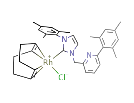 [(C-1-(6-mesityl-2-picolyl)-3-mesitylimidazol-2-ylidene)Rh(1,5-cyclooctadiene)Cl]