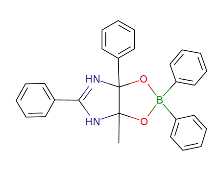 5-methyl-1,3,3,7-tetraphenyl-2,4-dioxa-8-aza-6-azonia-3-boratabicyclo{3.3.3}oct-6-ene