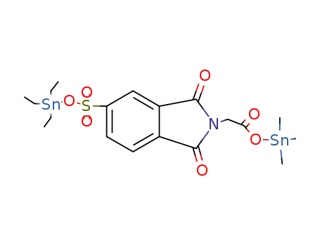 trimethyltin N-{(4-triethylstannyloxysulphonyl)phthaloyl}amino acetate