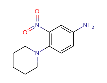 Molecular Structure of 5367-60-2 (3-NITRO-4-PIPERIDIN-1-YL-PHENYLAMINE)