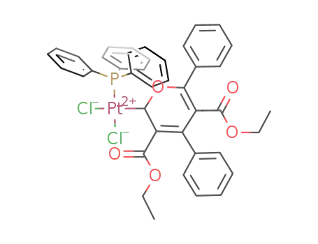cis-(3,5-bis(ethoxycarbonyl)-4,6-diphenyl-2H-pyran-2-ylidene)dichloro(triphenylphosphine)platinum