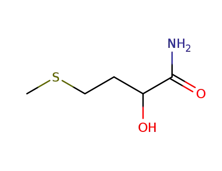 Molecular Structure of 49540-21-8 (Butanamide, 2-hydroxy-4-(methylthio)-)