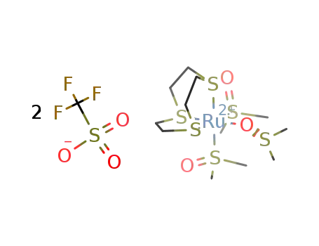 ruthenium(II)(1,4,7-trithiacyclononane)bis(S-dimethylsulfoxide)(O-dimethylsulfoxide) triflate