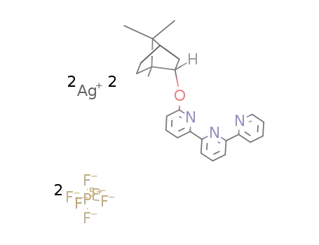 [Ag2(6-([(1R)-endo]-(+)-bornyloxy)-2,2':6',2''-terpyridine)2][PF6]2