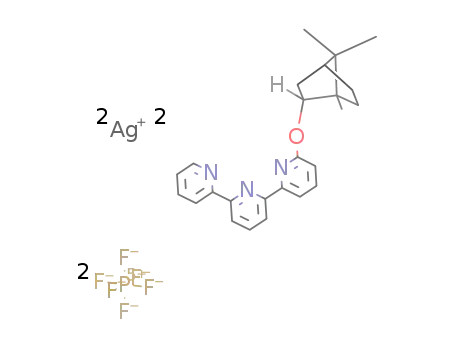 [Ag2(6-([(1S)-endo]-(-)-bornyloxy)-2,2':6',2''-terpyridine)2][PF6]2