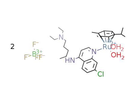 [Ru(II)(η6-p-cymene)(chloroquine)(H2O)2](BF4)2