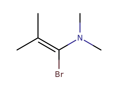 Molecular Structure of 73630-93-0 (1-BROMO-N N,2-TRIMETHYLPROPENYLAMINE)