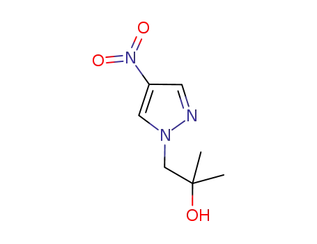 Molecular Structure of 1182917-01-6 (2-Methyl-1-(4-nitro-1H-pyrazol-1-yl)propan-2-ol)