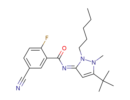 N-[(3E)-5-tert-butyl-1-methyl-2-pentyl-1,2-dihydro-3H-pyrazol-3-ylidene]-5-cyano-2-fluorobenzamide