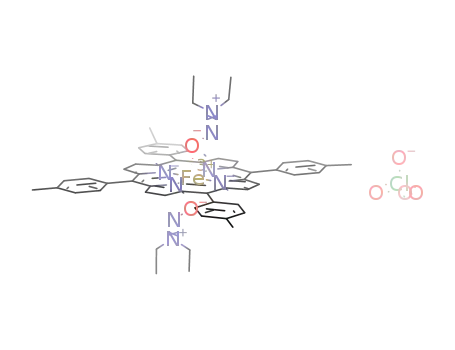 [(5,10,15,20-tetra-p-tolylporphyrinato)Fe(ONNEt2)2]ClO4