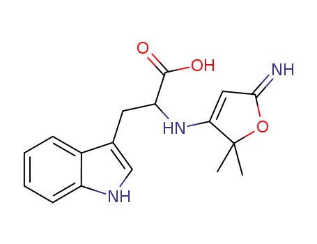 2-[(5-imino-2,2-dimethyl-2,5-dihydrofuran-3-yl)amino]-3-(1H-indol-3-yl)propanoic acid