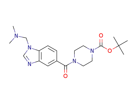 4-(3-dimethylaminomethyl-3H-benzoimidazole-6-carbonyl)-piperazine-1-carboxylic acid tert-butyl ester