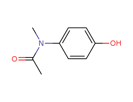Molecular Structure of 579-58-8 (N-Methyl-4'-hydroxyacetoanilide)