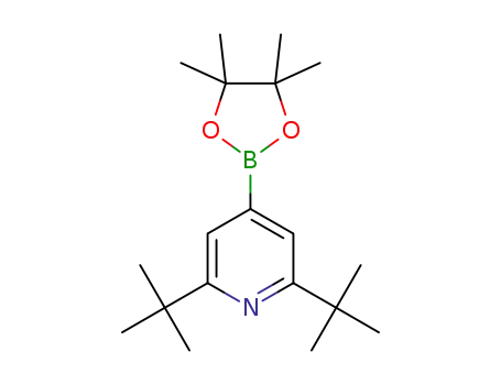 Molecular Structure of 1392146-23-4 (2,6-di-tert-butyl-4-(4,4,5,5-tetramethyl-1,3,2-dioxaborolan-2-yl)pyridine)