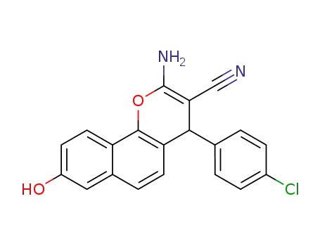 2-amino-4-(4-chlorophenyl)-8-hydroxy-4H-benzo[h]chromene-3-carbonitrile