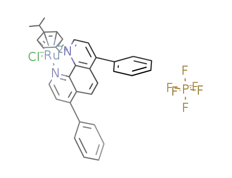 [Ru(η6-(1-methyl-4-(propan-2-yl)benzene (p-cymene)))(4,7-diphenyl-1,10-phenanthroline)Cl]PF6