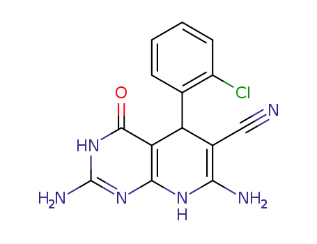 2,7-diamino-5-(2-chlorophenyl)-3,4,5,8-tetrahydro-4-oxopyrido[2,3-d]pyrimidine-6-carbonitrile