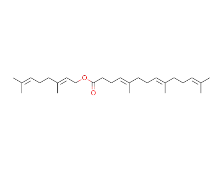 4,8,12-Tetradecatrienoicacid, 5,9,13-trimethyl-, (2E)-3,7-dimethyl-2,6-octadien-1-yl ester, (4E,8E)-
