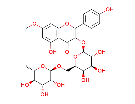 7-O-methylkaempferol 3-O-(α-L-rhamnopyranosyl-(1→6)-O-β-D-galactopyranoside)