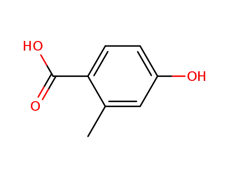 Molecular Structure of 578-39-2 (4-HYDROXY-2-METHYLBENZOIC ACID  98)