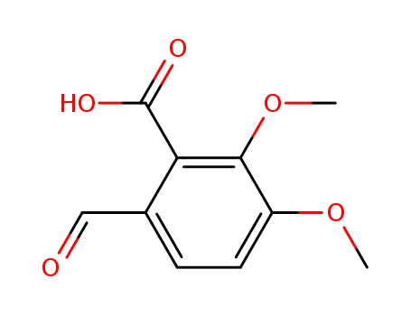 Molecular Structure of 519-05-1 (6-Formyl-2,3-dimethoxybenzoic acid)